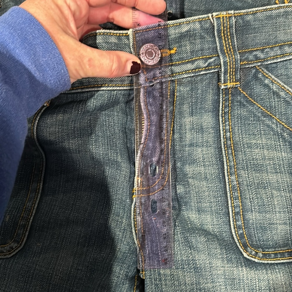Vintage BR Low Rise Wide Leg flair Jeans 8 - Picture 7 of 8